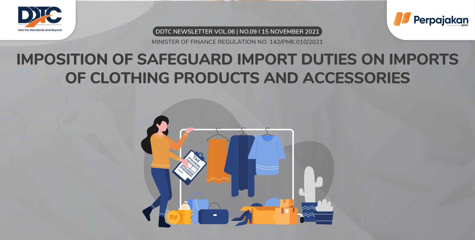 Cover Publikasi Imposition of Safeguard Import Duties on Imports of Clothing Products and Accessories