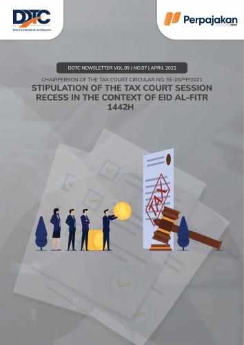 Cover Stipulation of the Tax Court Session Recess in the Context of Eid al-Fitr 1442H