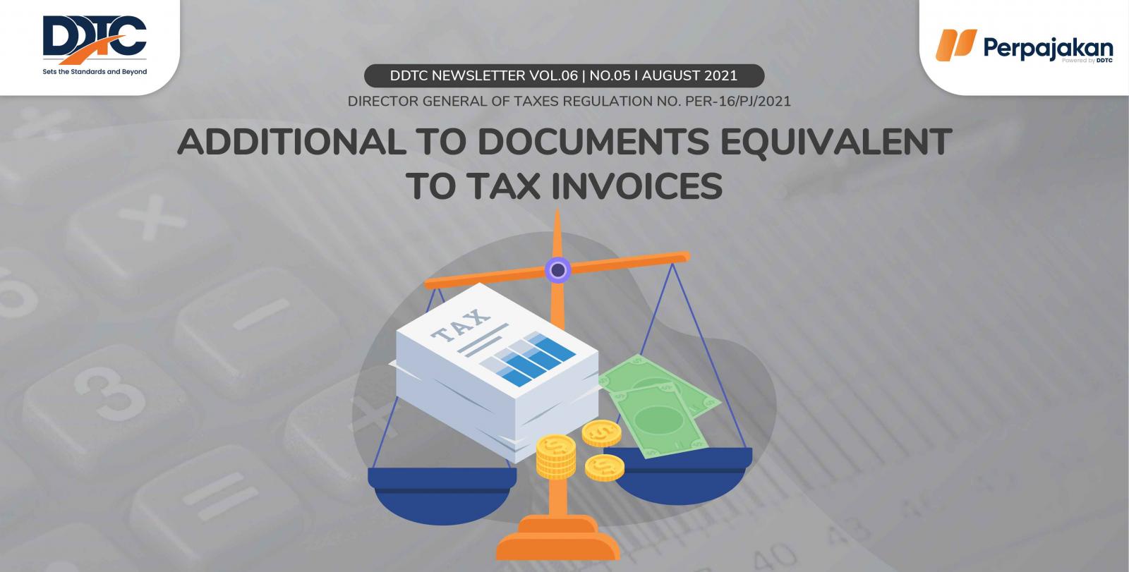 Cover Publikasi Additional to Documents Equivalent to Tax Invoices