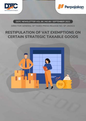 Cover Restipulation of VAT Exemptions on Certain Strategic Taxable Goods