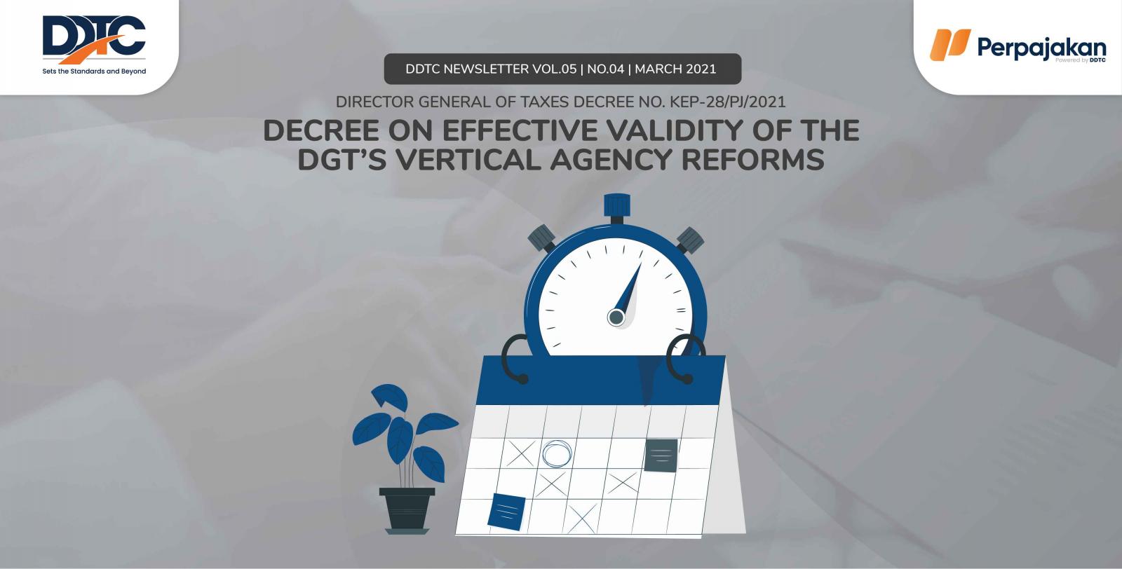 Cover Publikasi Decree on Effective Validity of the DGT’s Vertical Agency Reforms