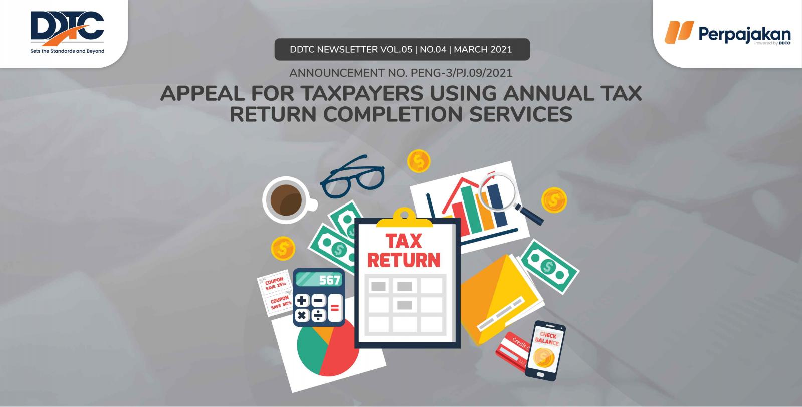 Cover Publikasi Appeal for Taxpayers Using Annual Tax Return Completion Services